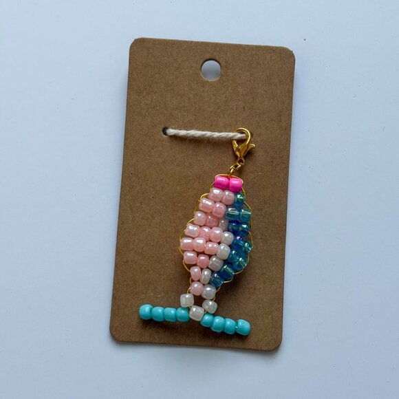 Fish Beaded Charm Keychain - Picture 3 of 3